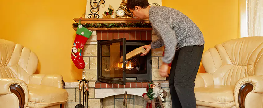Rusted Metal Fireplace Restoration in Morgan Hill, California